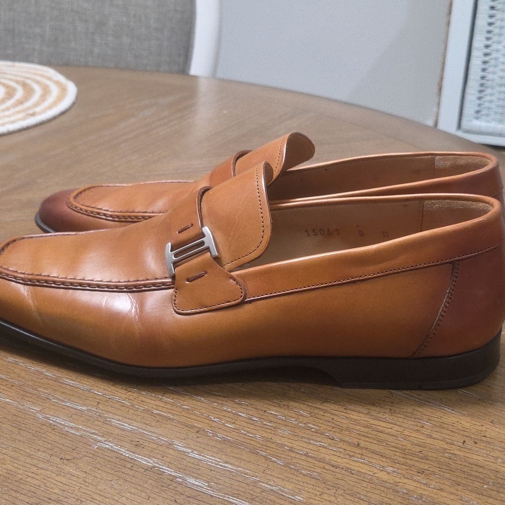Magnanni Lino Salas Bit Buckle Leather Loafers, Size 8 - Picture 6 of 12
